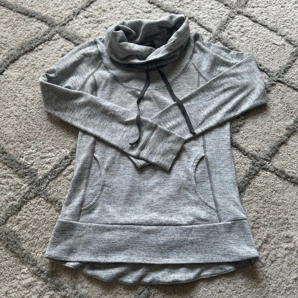 Kuhl Lea pullover gray sweatshirt cowl funnel neck XS
